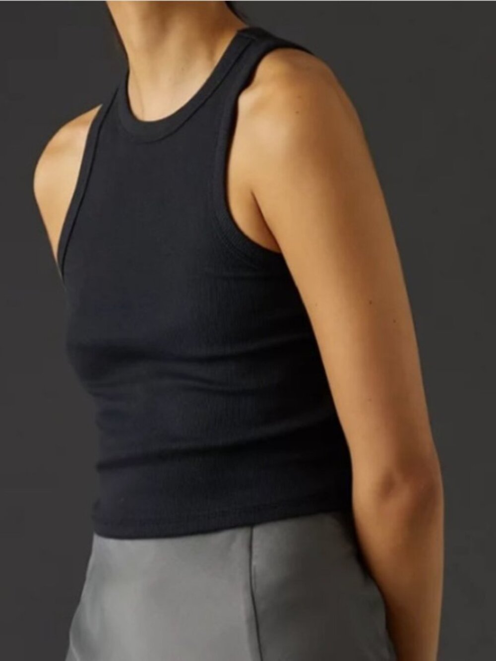 Anthropologie | Maeve Blair Baby Tee Cropped Racerback | Size Small